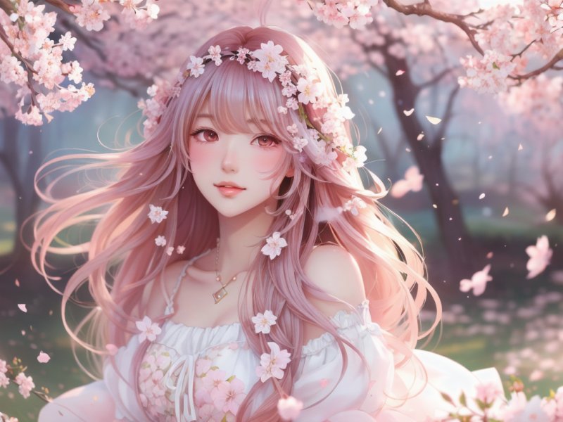 浪漫梦幻风格的动漫美女示例图