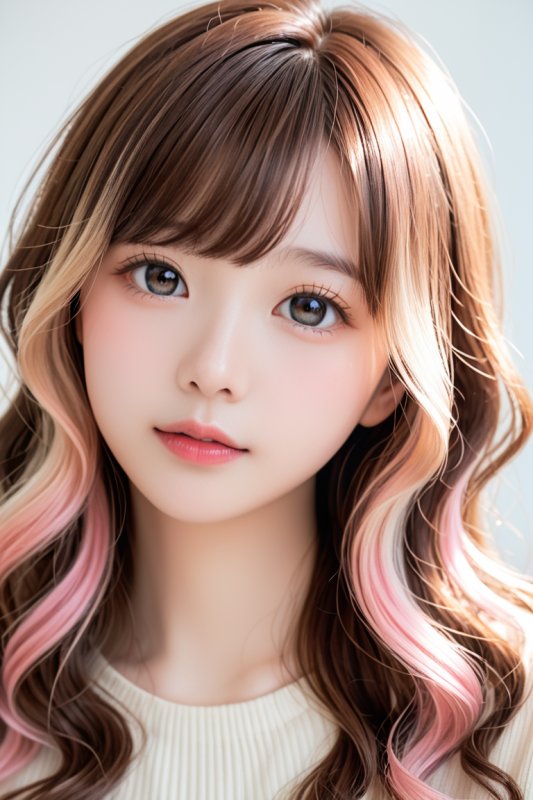 卷发美女肖像画示例图